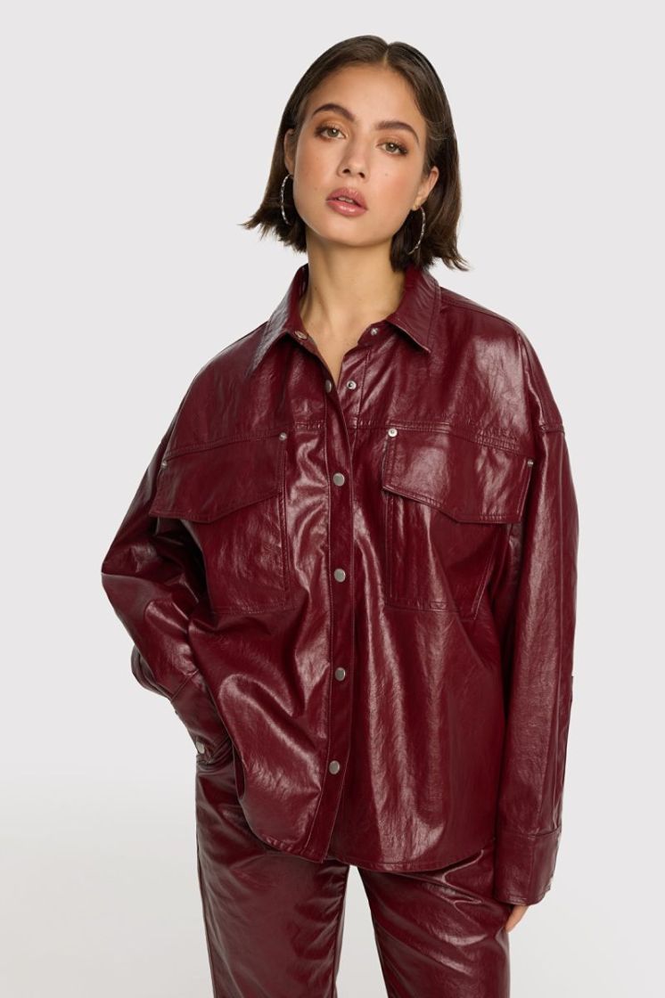 FAUX LEATHER BORDEAUX