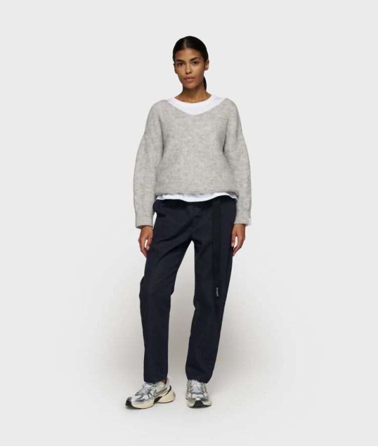 BELTED PANTS 1311 DARK NAVY