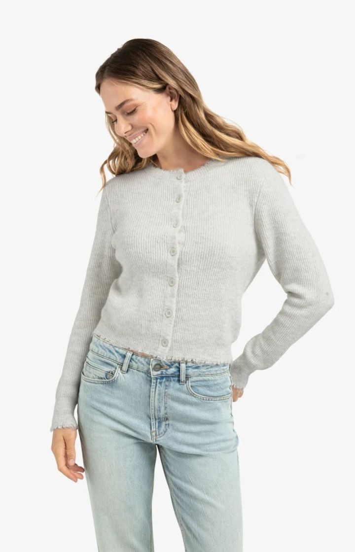 SHORT CARDIGAN CLOUD GREY