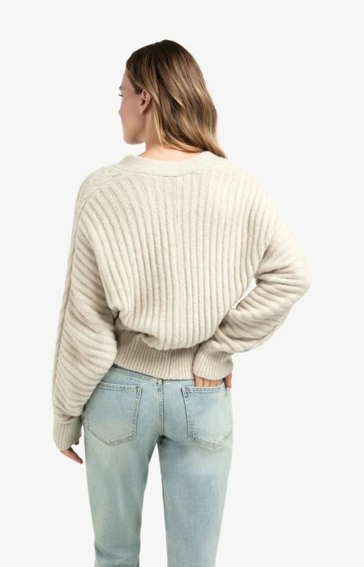 SOFT KNIT CARDIGAN CLOUD GREY