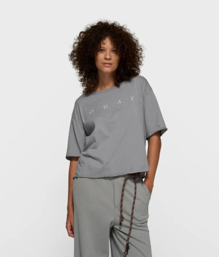 short sleeve tee logo light graphite
