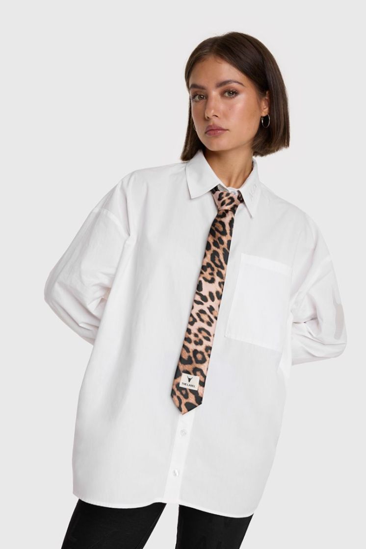 WOVEN LEOPARD TIE LEOPARD