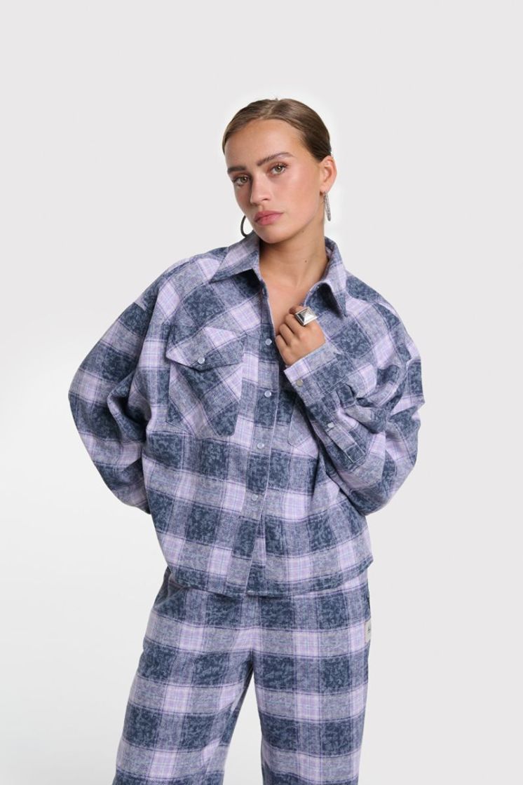woven bleached NIGHT BLUE