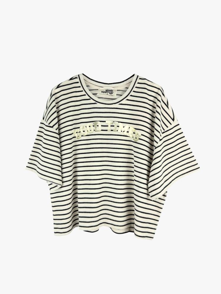 T-shirt ligné ECRU