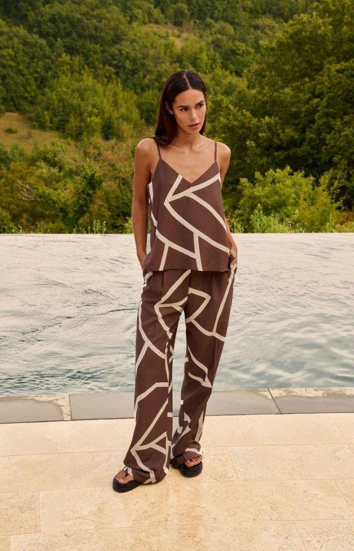 Woven printed  CHOCOLATE